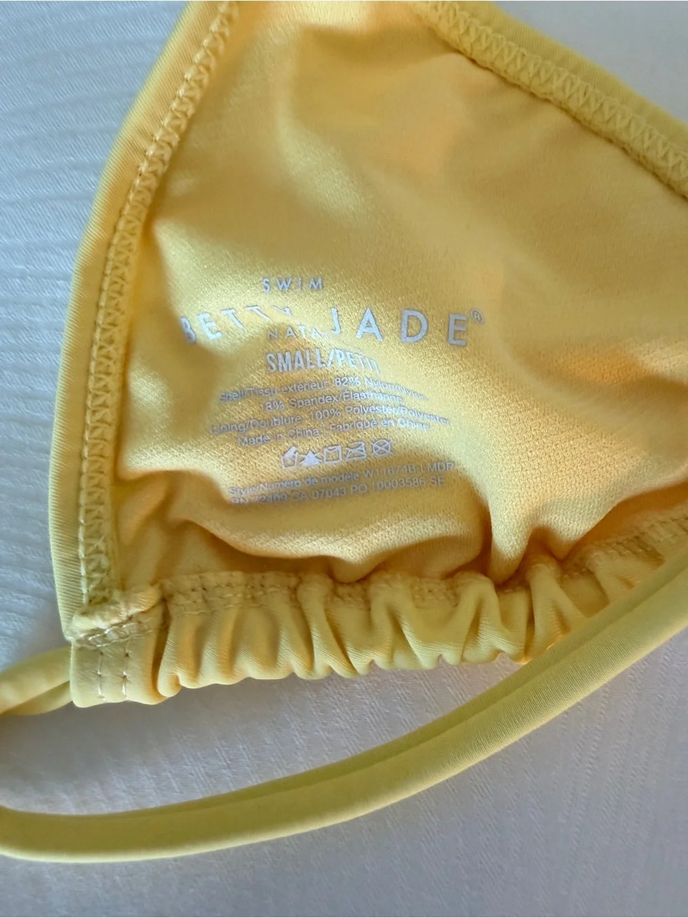 Betty Jade Swim Yellow Bikini Top - Picture 4 of 4